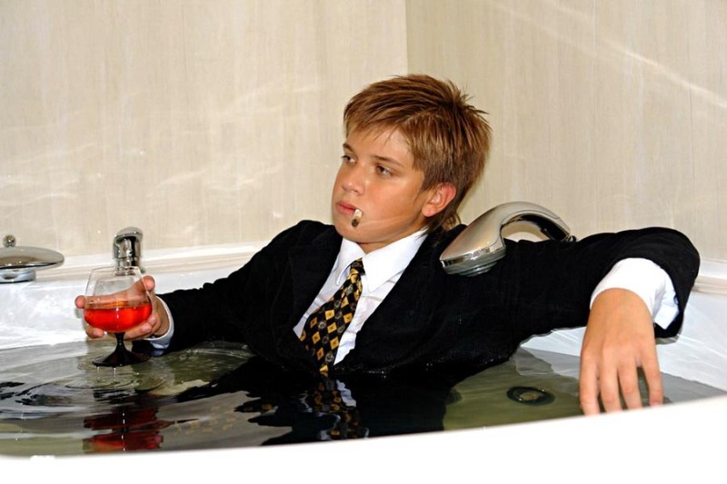 Create meme: boy , the success of the meme, schoolboy businessman