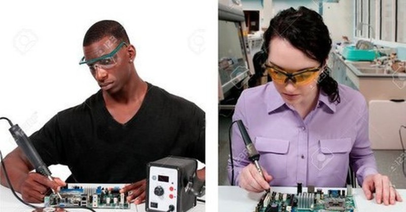 Create meme: the girl with the soldering iron, a woman with a soldering iron, a girl with a soldering iron in her hand