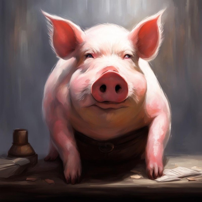 Create meme: pig pig , boar pig, pig art