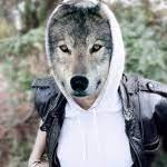 Create meme: the man with the head of a wolf, wolf head, animals wolf