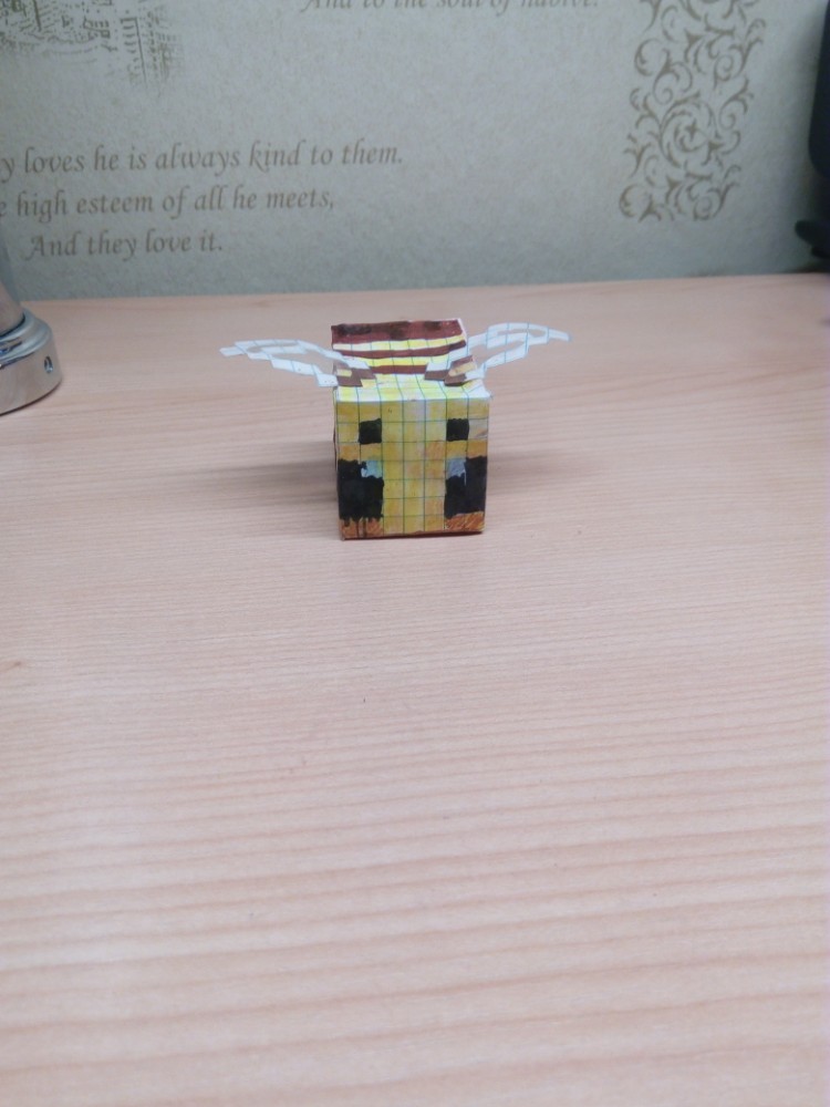 DIY Minecraft Bee From Scratch, Minecraft Papercraft Bee
