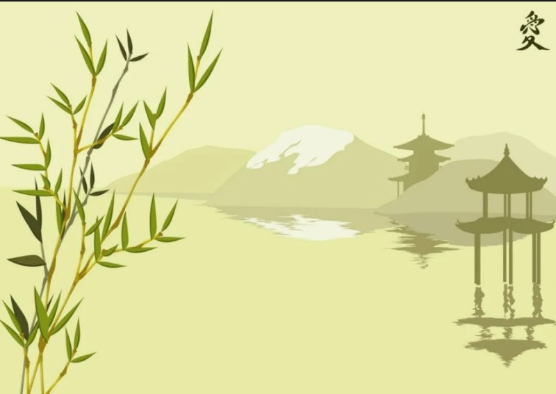 Create meme: bamboo , vector landscapes in Japanese style, Chinese style background