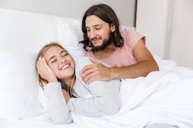 Create meme: couple in bed, a couple in love in bed, a couple in love 