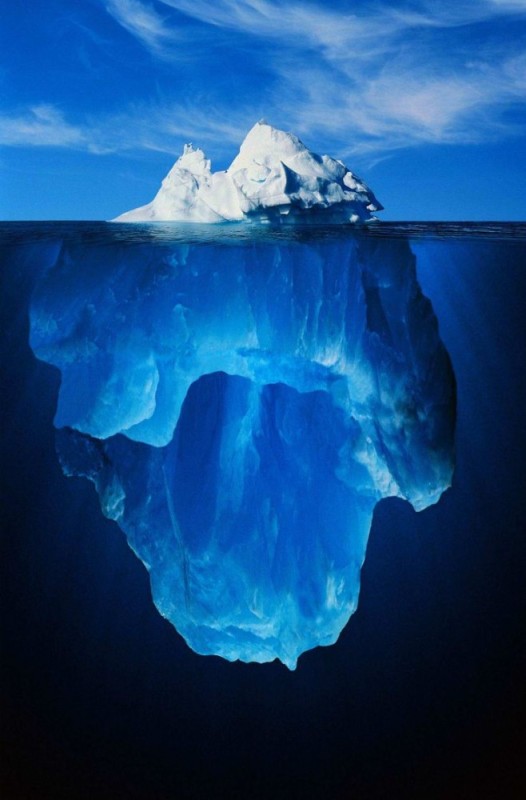 Create meme: iceberg , iceberg meme, iceberg under water