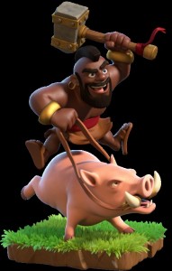 Создать мем: клеш рояль, всадник на кабане clash of clans, хог райдер клеш рояль