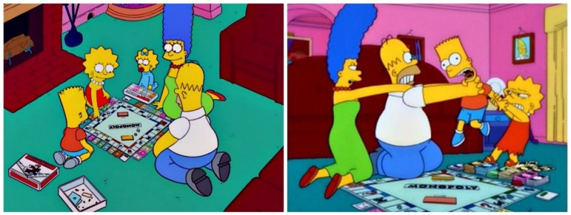 Create meme: Monopoly game in the Simpsons, the simpsons , Lisa Simpson