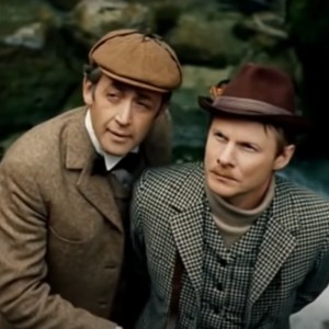 Create meme: Sherlock Holmes and Dr. Watson, the adventures of Sherlock Holmes and Dr. Watson