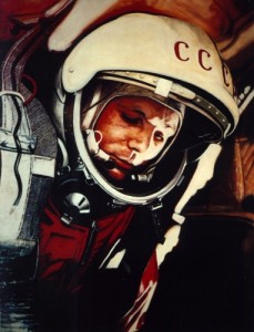 Create meme: space, deep space, portrait of Yuri Gagarin