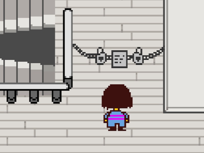 Create meme: frisk undertail, frisk undertail pixel, undertail walkthrough