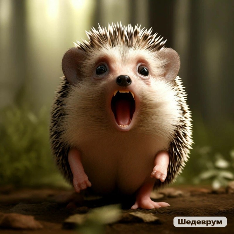 Create meme: joyful hedgehog, funny hedgehog, funny hedgehog