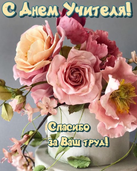 Create meme: congratulations on teacher's day, congratulations on flowers, postcard