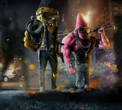 Create meme: spongebob and Patrick, Spongebob and Patrick are gangsters, Spongebob and Patrick are cool