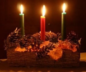 Create meme: candle, grandpa blew out the candles, yule log