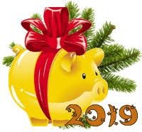 Создать мем: что готовить на новый 2019 год свиньи по знакам зодиака, желтая земляная свинья, клипарт 2019 новогодний поросенок