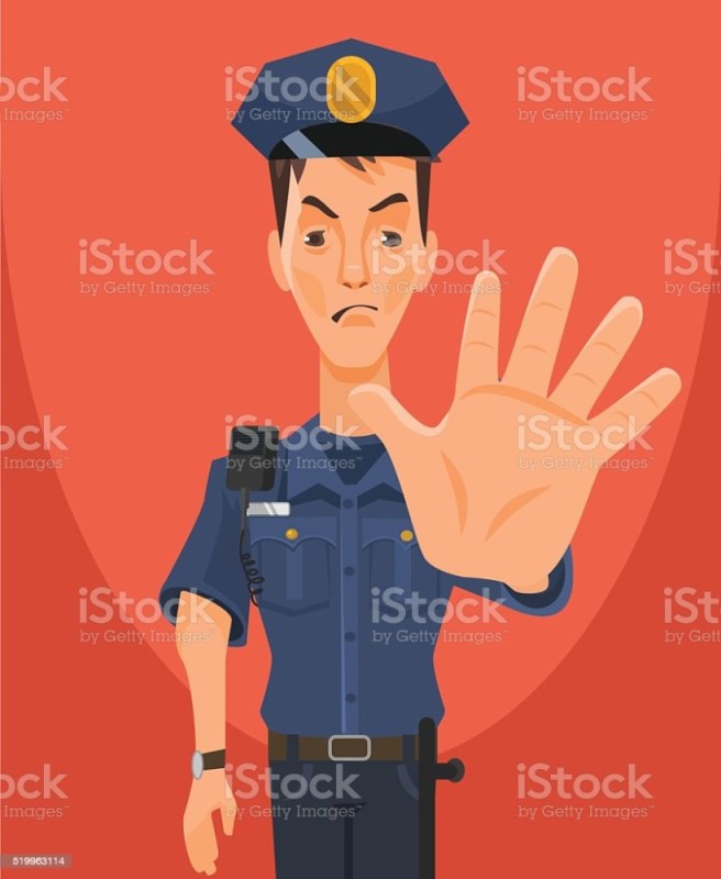 Create meme: flat illustration police, police uniform vector, pop art police