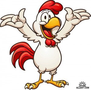 Create meme: happy cartoon, rooster, roosters