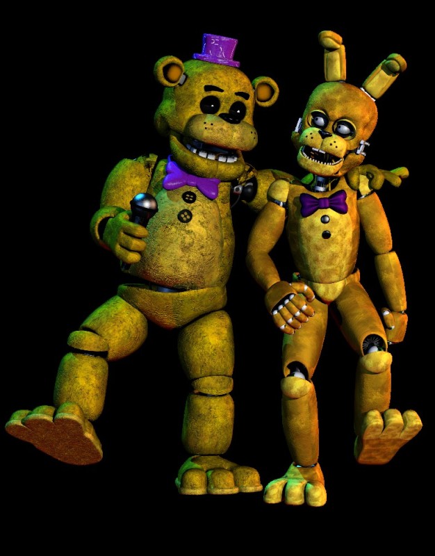 Создать мем: фредбер, fredbear fnaf, фредбер и золотой бонни