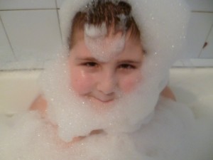 Create meme: bubble bath, bath, people