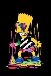 Создать мем: bart simpson art, bart simpson 6ix9ine, Симпсоны