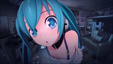 Create meme: Hatsune Miku, Miku Hatsune's head, Miku Hatsune is alive