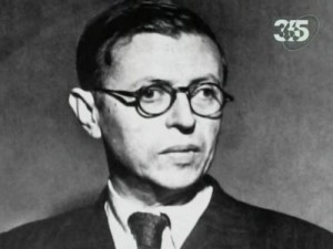 Create meme: Sartre unhappy