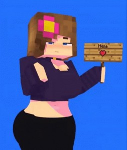 Create meme: minecraft slipperyt Jenny