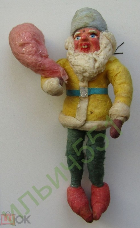 Create meme: Christmas tree toy gnomik USSR, old christmas tree toys, Christmas tree toy Santa Claus of the USSR