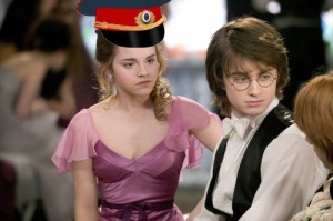 Create meme: harry and hermione, Hermione Granger at the ball photo, Harry and Parvati at the Yule ball
