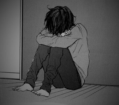 Create meme: Anime sadness boy, sad anime guys, anime guy crying