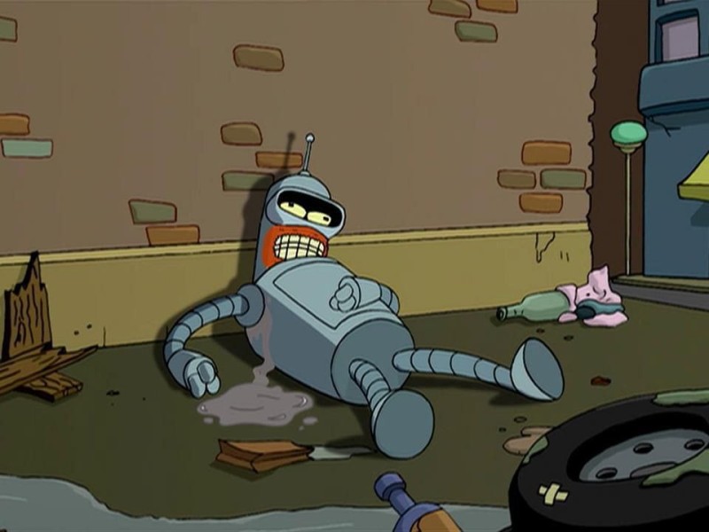 Create meme: Bender from futurama, Bender , futurama robot