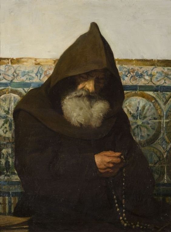 Create meme: The Palestinian monk Polenov, painting hermit monks, The monk painting