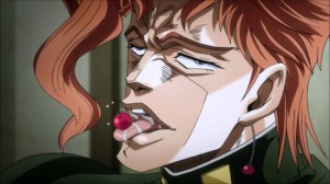 Создать мем: jojo meme, rero, kakyoin cherry