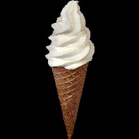 Create meme: ice cream cone, soft ice cream, soft ice cream on top