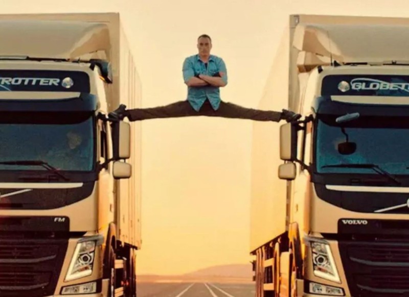 Create meme: jean claude van damme twine, van Damme splits, jean Claude van damme splits on trucks