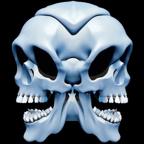 Create meme: 3d skull, skull , skull 3 D