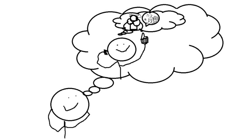 Create meme: figure , a cloud of thoughts