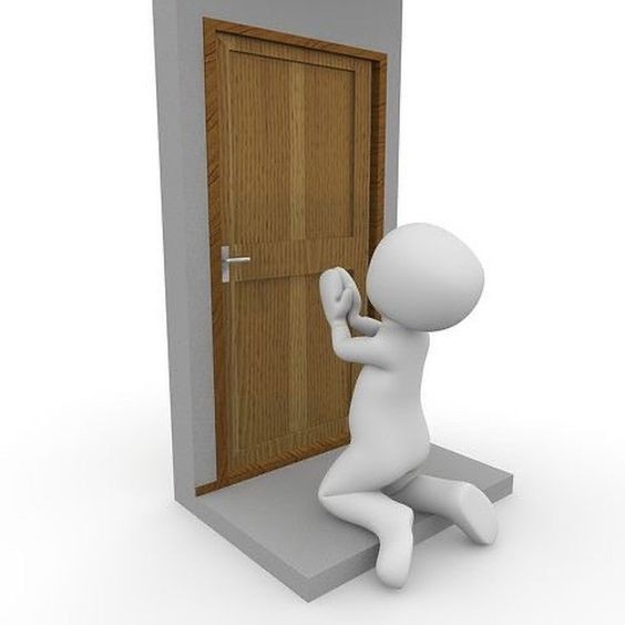Create meme: the door is closed, door on a white background, open door