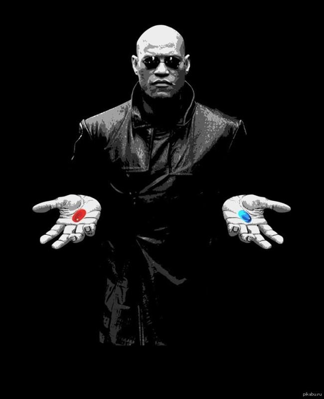 Create meme: Morpheus pills, matrix Morpheus pills, morpheus red and blue pill