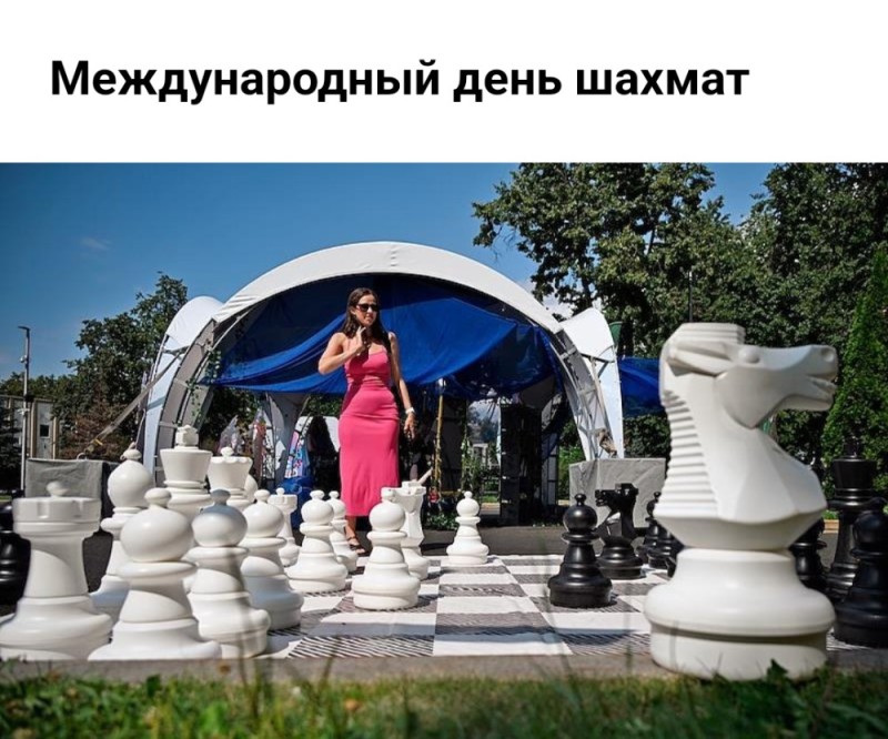 Create meme: International Chess Day on July 20th, Chess day, Sokolniki Chess Park