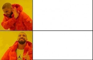 Create meme: Drake in the orange jacket, meme the Negro in orange, meme with Drake pattern