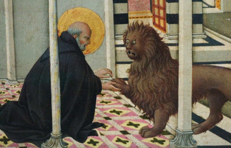 Create meme: but this is a branch, St. jerome and the lion, suffering middle ages Leo
