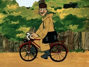 Create meme: buttermilk postman Pechkin, the postman Pechkin bike, the postman Pechkin