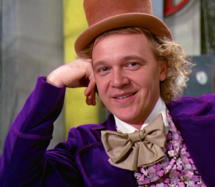 Create meme: Willy Wonka meme, The actor playing Willy Wonka, tell Willy Wonka