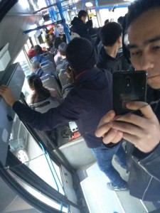 Create meme: selfie in the bus, selfie