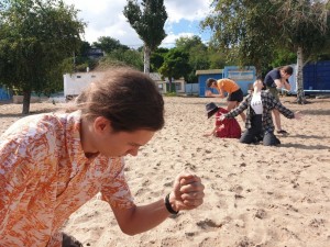 Create meme: beach soccer, People, city beach