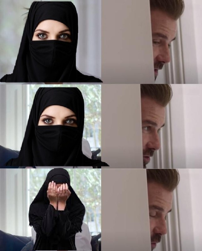 Create meme: veil burqa and niqab, Muslim , Arab 