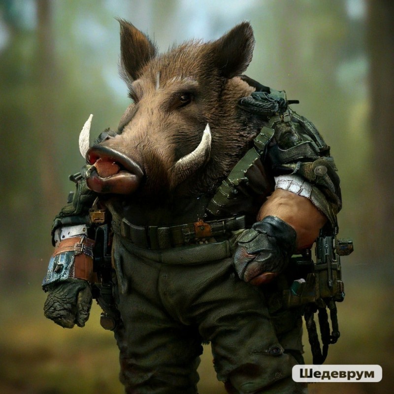 Create meme: boar , wild boar cleaver, pig boar