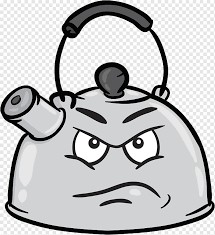 Create meme: cartoon teapot, angry teapot, kettle for children