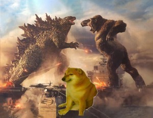 Create meme: Godzilla vs king Kong