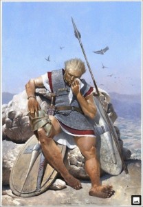 Create meme: warrior Legionnaire in ancient Rome, Iberians and Celts, David and Goliath painting